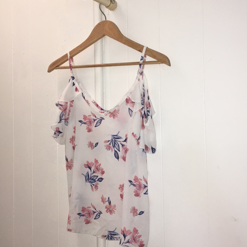 Floral Cold Shoulder Top
